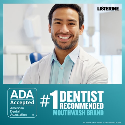 Listerine Zero Alcohol Cool Mint Mouthwash Perspective: left