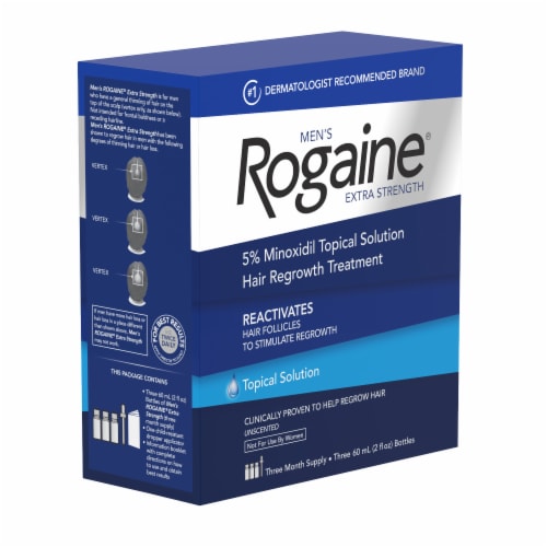 Rogaine® Men's Extra Strength Hair Regrowth Treatment Perspective: left
