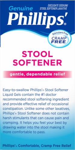 Phillips® Stool Softener Liquid Gels Perspective: left