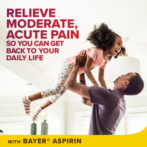 Bayer Extra Strength Aspirin Pain Reliever Coated Caplets 500mg Perspective: left