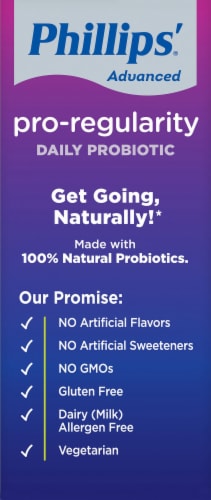 Yobalex Phillips'® Pro-Regularity Daily Probiotic Vegetarian Capsules Perspective: left