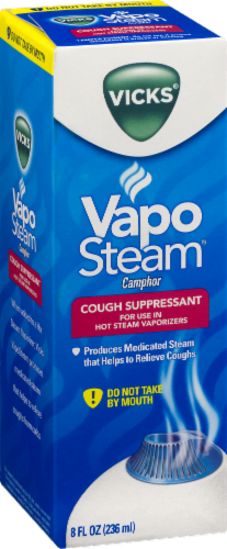 Vicks Vapo Steam Liquid Cough Suppressant Perspective: left