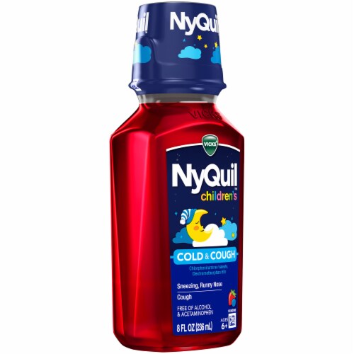 Vicks NyQuil™ Children's Cherry Flavor Cold & Cough Multi-Symptom Relief Liquid Perspective: left