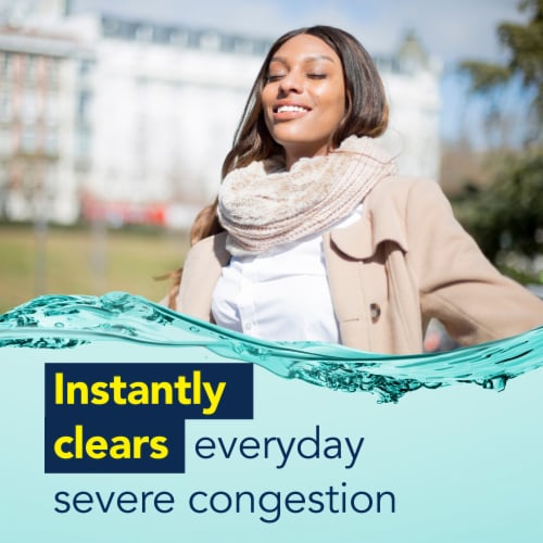 Vicks Sinex Extra-Strength Nasal Congestion Relief Saline Ultra Fine Nasal Mist Perspective: left