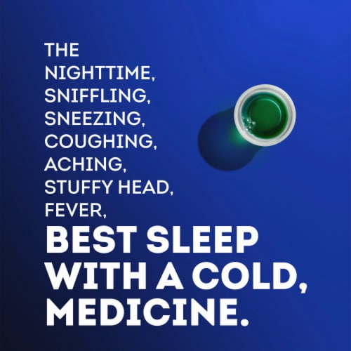 Vicks NyQuil Severe Cold & Flu Liquid Perspective: left