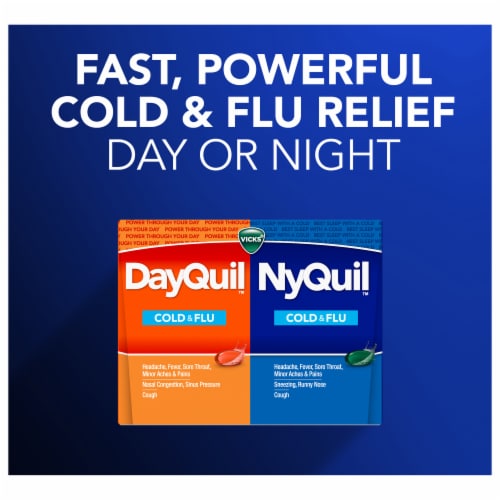 Vicks® DayQuil NyQuil Cold & Flu Liquicaps Perspective: left