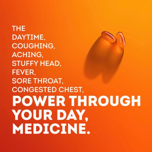Vicks DayQuil Non-Drowsy Daytime Relief SEVERE Cold & Flu Medicine Perspective: left