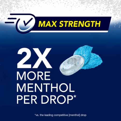 Vicks VapoCOOL Winterfrost Flavor SEVERE Medicated Sore Throat Drops Perspective: left