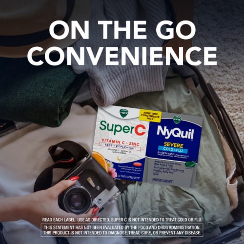 Vicks NyQuil and Super C Convenience Pack Perspective: left