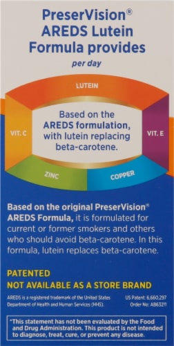 Bausch & Lomb Perservision Areds Lutein Eye Vitamin & Mineral Supplement Perspective: left