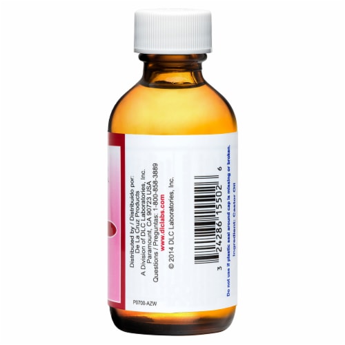 De La Cruz Pure Multi-Benefit Castor Oil for Skin, Hair and Stimulant Laxative 2 fl. oz. Perspective: left