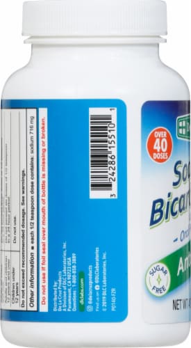 De La Cruz Sodium Bicarbonate Antacid Powder Perspective: left