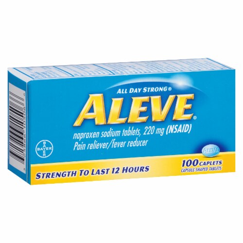 Aleve® Naproxen Sodium 220mg Caplets Perspective: left