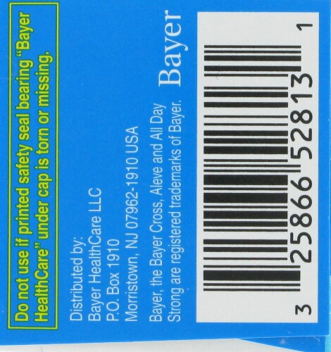 Aleve Naproxen Sodium 220mg Liquid Gels Perspective: left