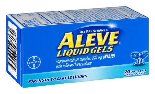 Aleve 220 mg Liquid Gels Perspective: left