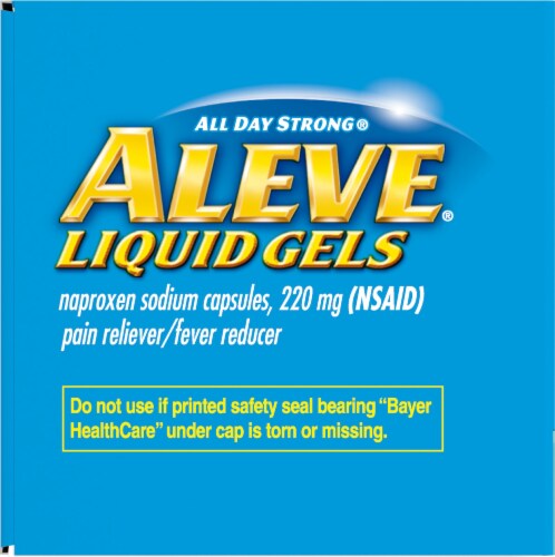 Aleve Liquid Gels 220mg Perspective: left