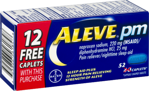 Aleve PM Naproxen Sodium Caplets 220 mg Perspective: left