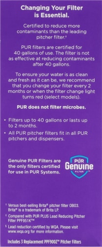 PUR® Pitcher Replacement Filters Perspective: left