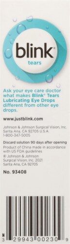 Blink Tears Lubricating Eye Drops Perspective: left