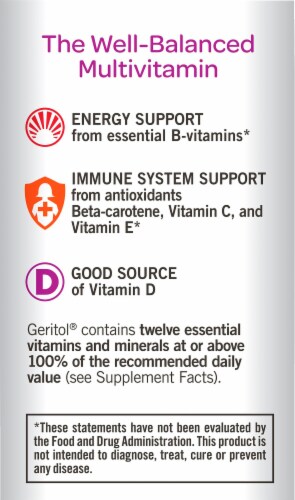 Geritol Complete Multivitamin Nutrition Support Tablets 100 Count Perspective: left