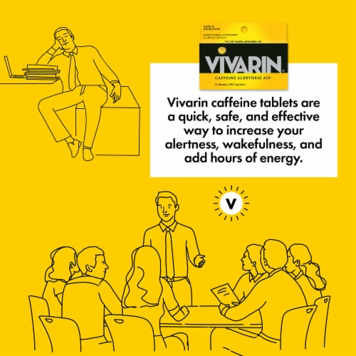 Vivarin® 200 mg Caffeine Tablets Perspective: left