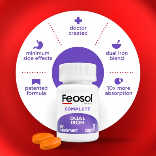 Feosol® Complete Caplets Perspective: left
