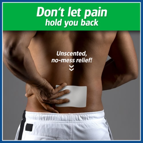 Salonpas® Lidocaine 4% Pain Relieving Gel Patches Perspective: left