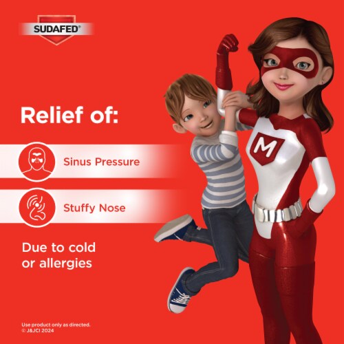 Children's Sudafed Non-Drowsy Nasal Decongestant, Grape Perspective: left