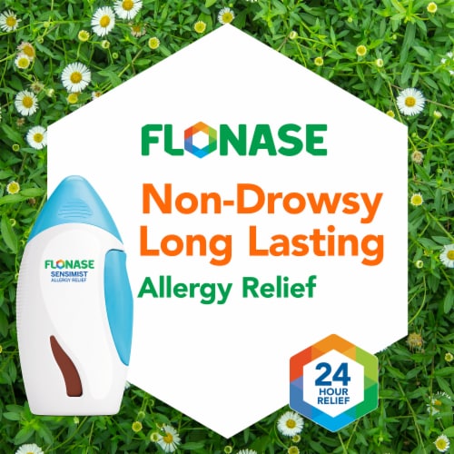 Flonase Sensimist Allergy Relief Non Drowsy Fluticasone Furoate Medicine Gentle Mist Nasal Spray Perspective: left