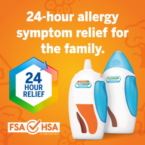 Flonase Sensimist Spray Non Drowsy Children's Allergy Fluticasone Furoate Medicine Perspective: left