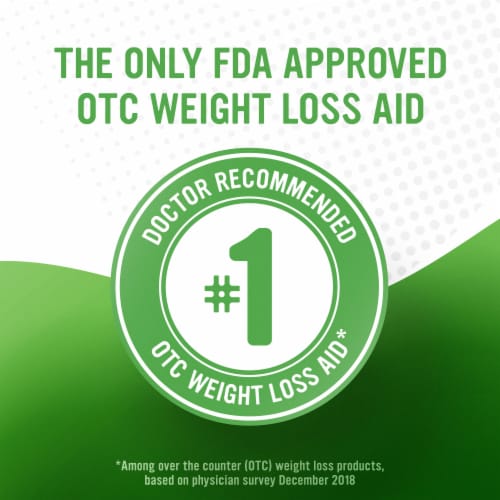 alli Diet Weight Loss Supplement Pills Orlistat Capsules Perspective: left