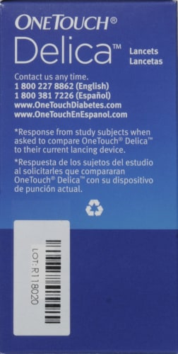 OneTouch Delica Lancets Perspective: left