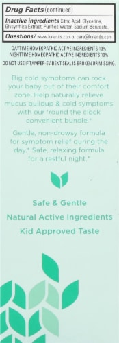 Hyland’s Baby Homeopathic Mucus + Cold Relief Day & Night Pack Perspective: left