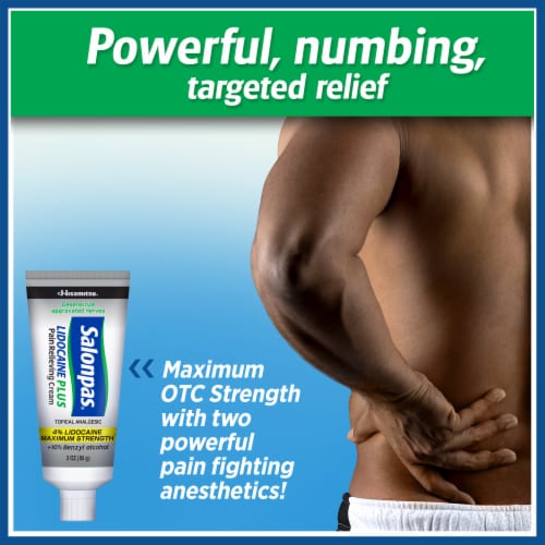 Salonpas® Lidocaine Plus Pain Relieving Cream Perspective: left