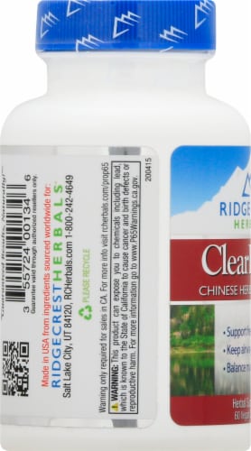 Ridgecrest Herbals Clear Lungs Capsules Perspective: left