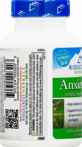 Ridgecrest Herbals Anxiety Free Capsules Perspective: left