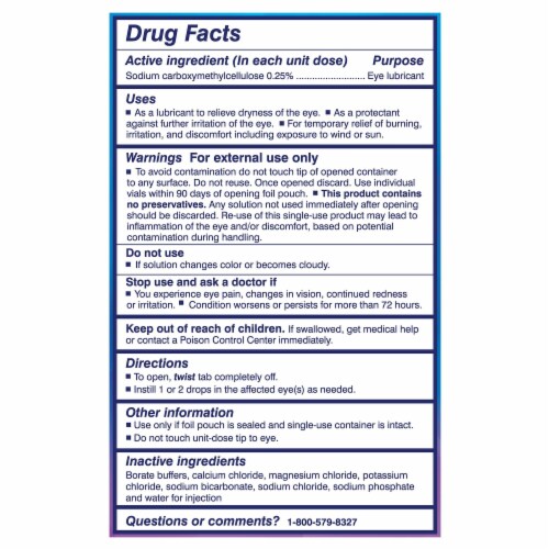 TheraTears Dry Eye Therapy Lubricant Eye Drop Vials Perspective: left