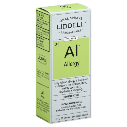 Liddell Laboratories Allergy Oral Spray Perspective: left