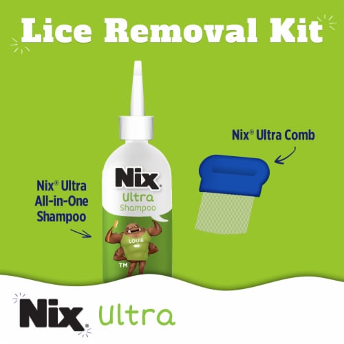Nix All-in-One Ultra Lice Treatment Shampoo 4 fl oz Perspective: left
