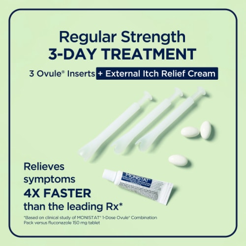 Monistat 3 Vaginal Antifungal Combination Pack 1 ea Perspective: left