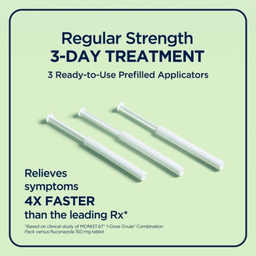 Monistat 3 3-Day Treatment Prefilled Cream Applicator Vaginal Antifungal 3 - 0.18 oz Each Perspective: left