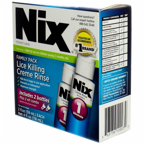 Nix Permethrin Lice Treatment Perspective: left