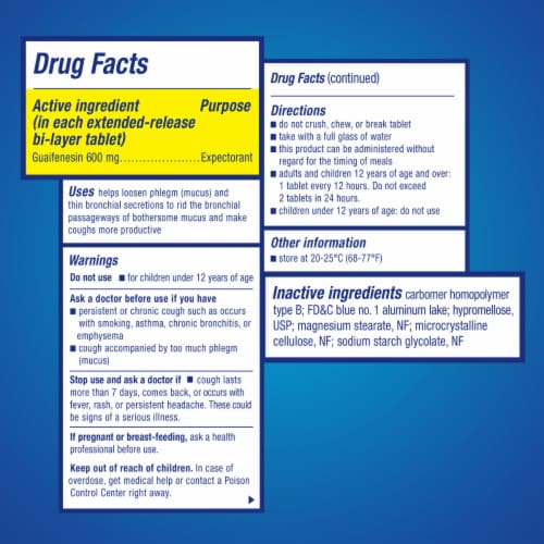Mucinex® Extended-Release Bi-Layer Tablets 600 mg Perspective: left