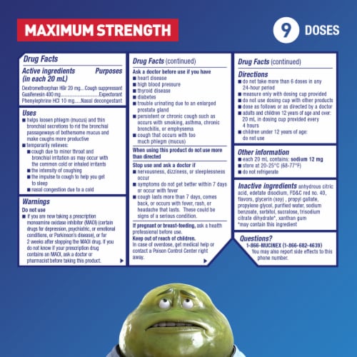 Mucinex Fast-Max Maximum Strength Severe Congestion & Cough Liquid Perspective: left