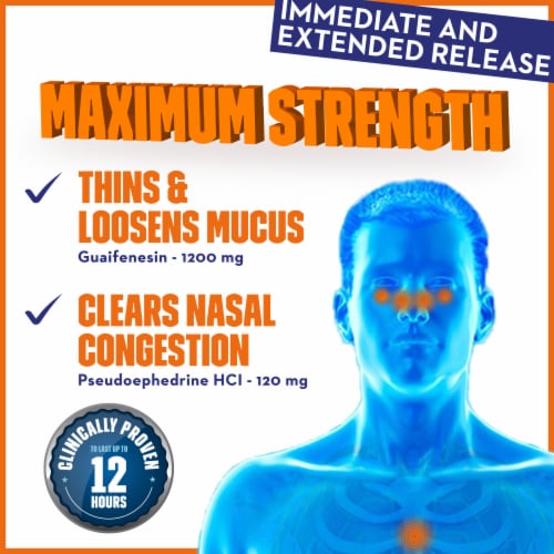 Mucinex D Expectorant & Nasal Decongestant 1200mg Tablets Perspective: left