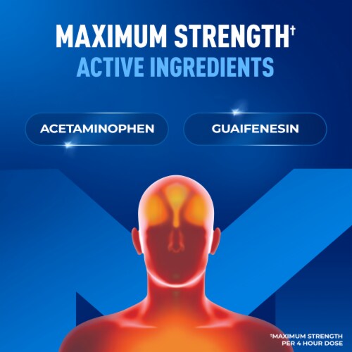 Mucinex® Rapid Clear™ Pain Headache & Mucus Relief Acetaminophen Caplets Perspective: left