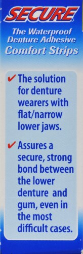 SECURE Waterproof Denture Adhesive Comfort Strips Perspective: left