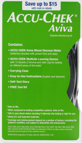 Accu-Chek Aviva Monitoring Kit Perspective: left