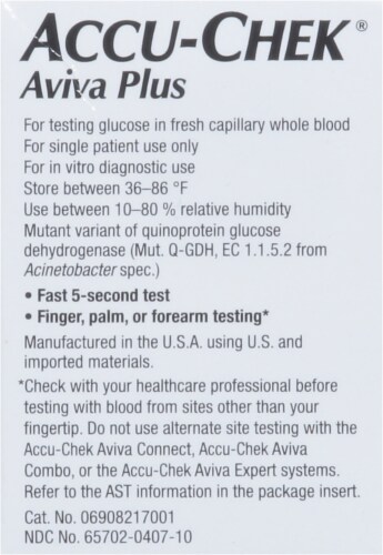 Accu-Chek® Aviva Plus Test Strips Perspective: left