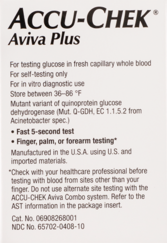 Accu-Chek Aviva Plus Test Strips Perspective: left